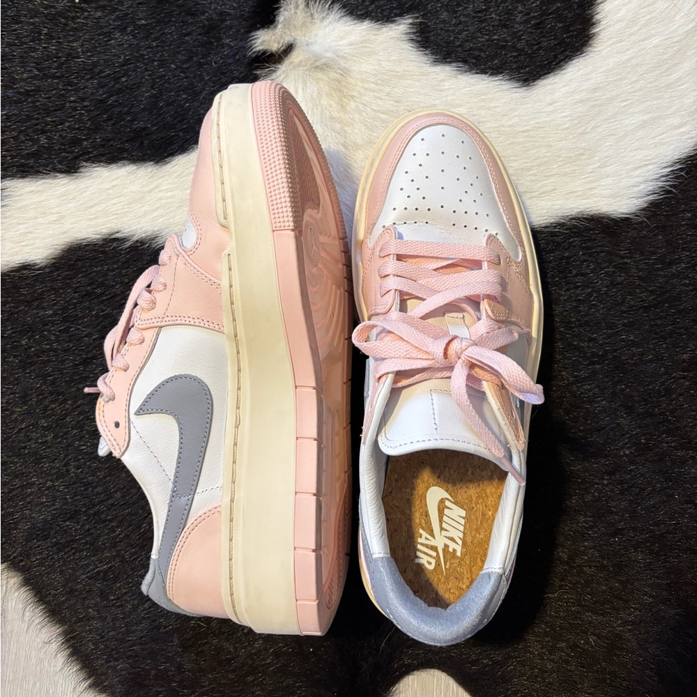 Nike Air Jordan’s Women's Pastel Pink and Gray Sneakers